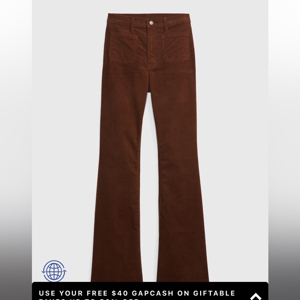 SOLD OUT BLACK CORDUROY FLARES HIGH WAIST